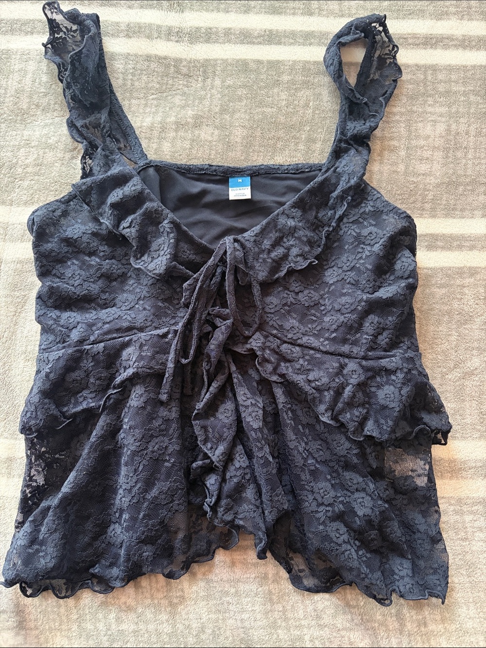 Old Navy Navy Lace Ruffle Camisole